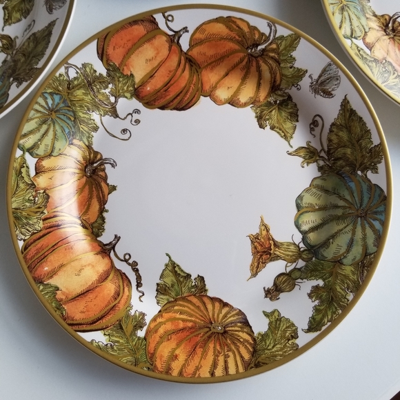 Pottery Barn Other - Pottery Barn | (4) China Heritage Pumpkin Salad Plates